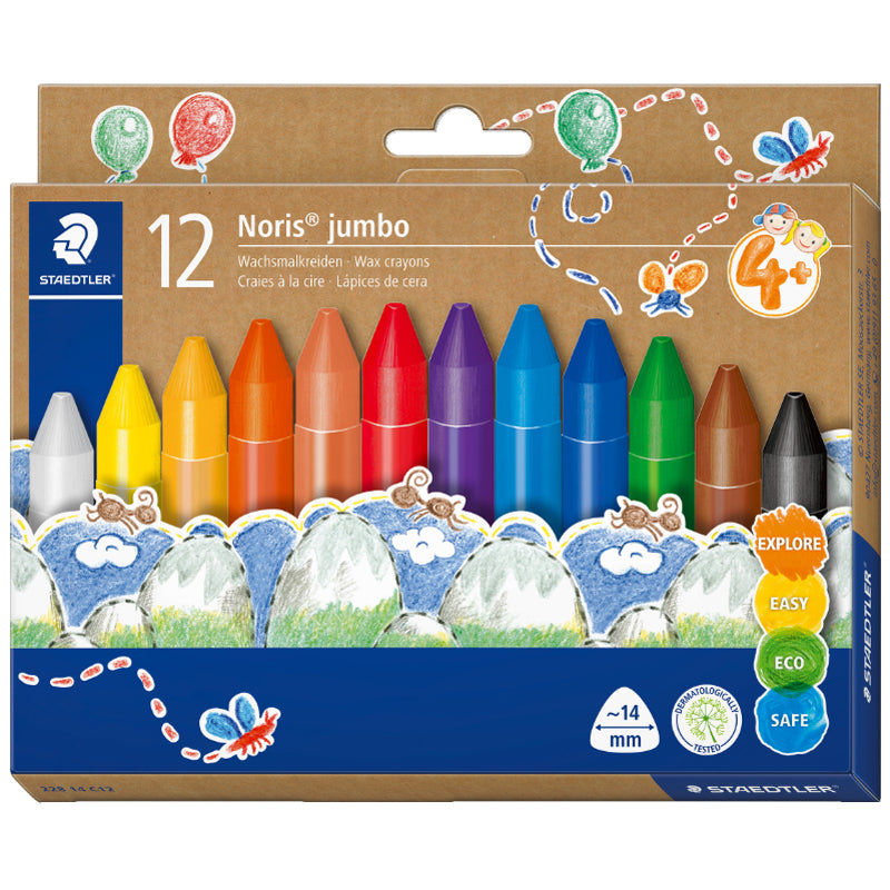 Voščenke Staedtler 228 nc12 Jumbo Noris, trikotne, 12/1