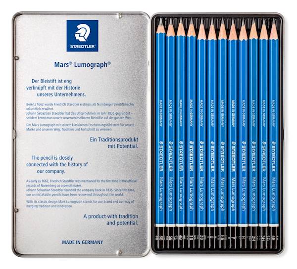 Svinčniki Staedtler Lumograph 100, 12/1, različne trdote