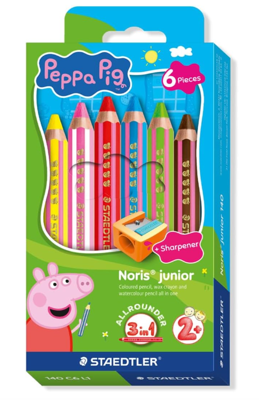 Barvice STAEDTLER, Pujsa Pepa, 3V1 KAR. 6/1