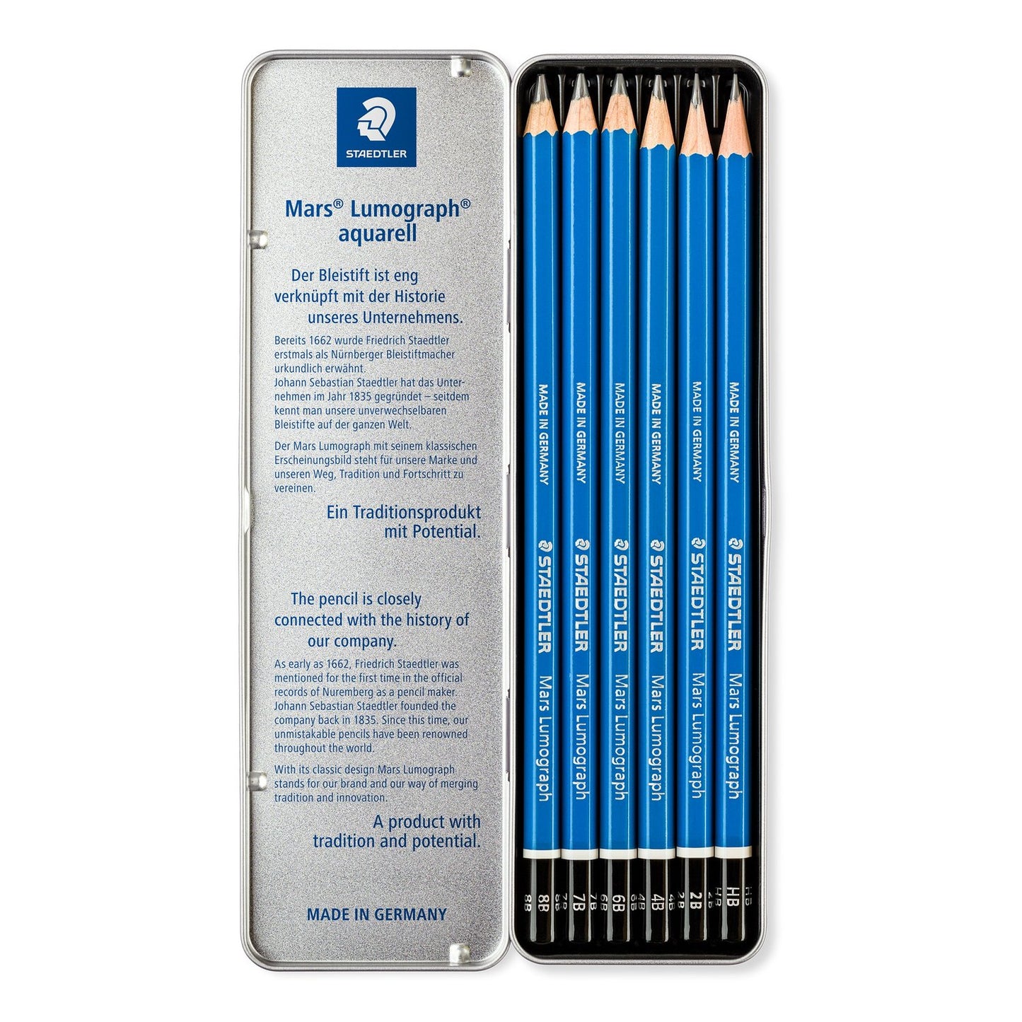 Svinčniki Staedtler 100 G6 Lumograph, 6/1, različne trdote