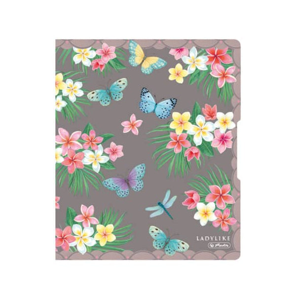 Mapa A4 PP Herlitz, 2-rinčna, Ladylike Butterflies