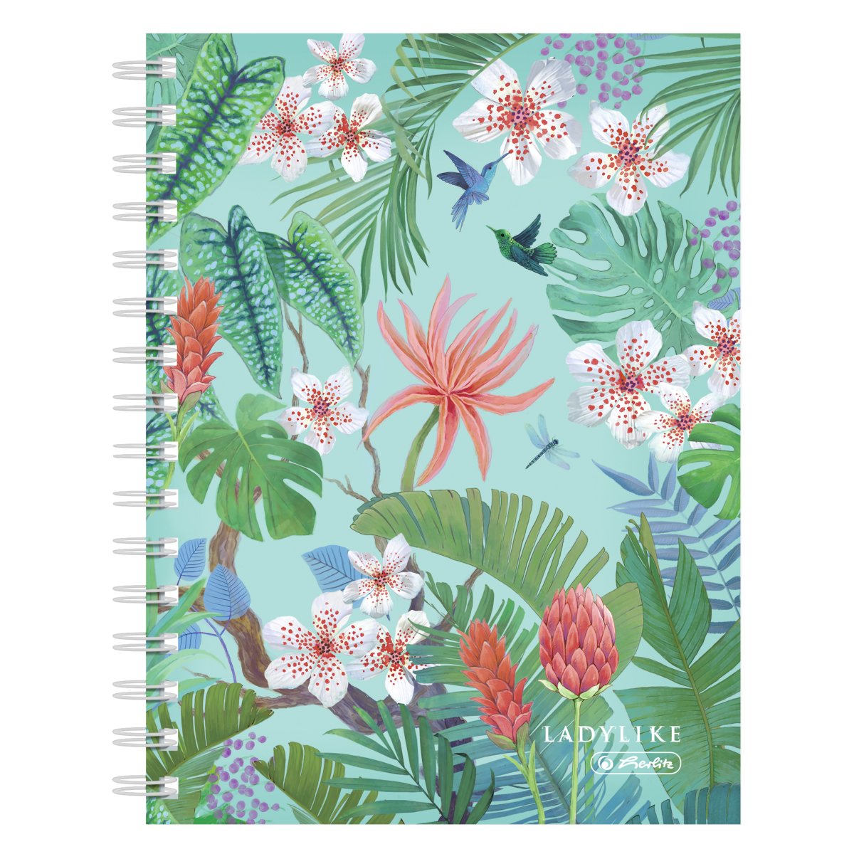 Blok A5 s spiralo Herlitz Ladylike Jungle, karirasti, 100-listni