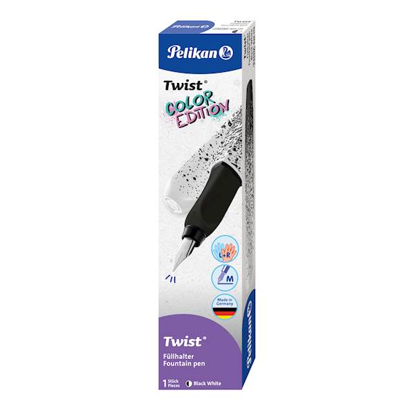 PERO NALIVNO PELIKAN 826174 TWIST ČRNO-BEL V ŠKT.