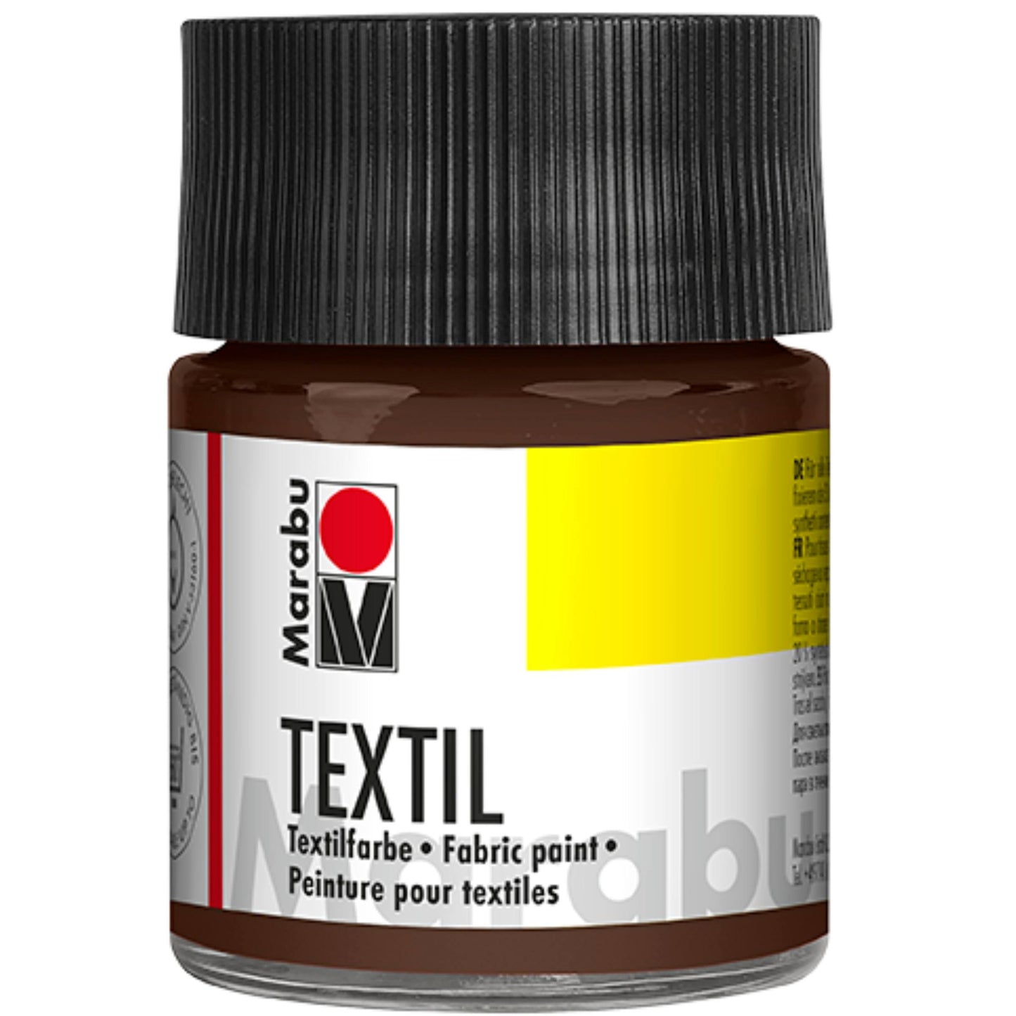 Barva za tekstil Marabu, temno rjava 045, 50 ml