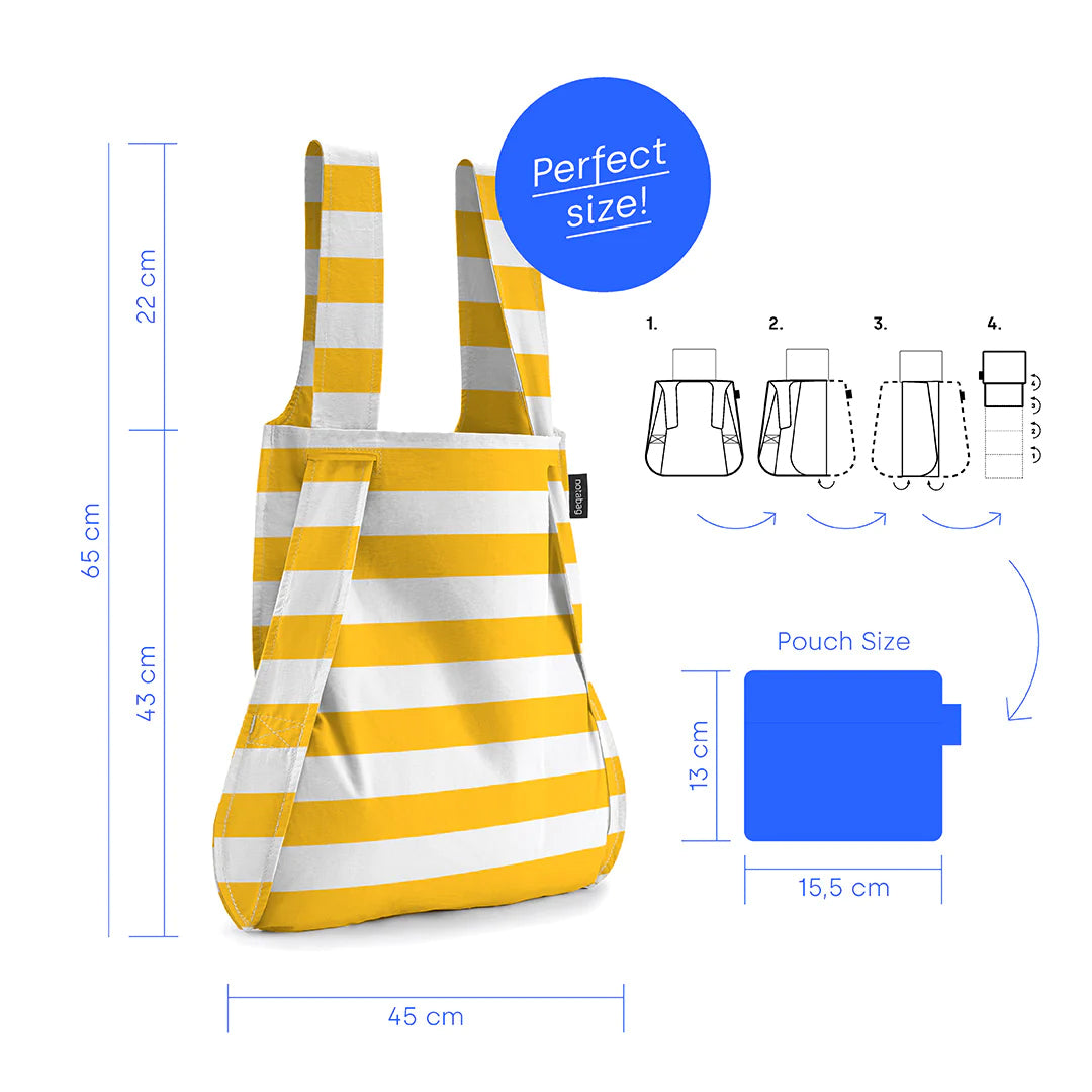 Vrečka in nahrbtnik 2/1 Notabag, Golden Stripes