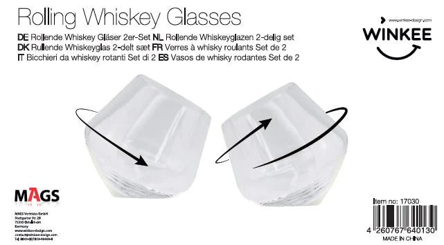 Set kozarcev Winkee 2/1, Rolling Whiskey