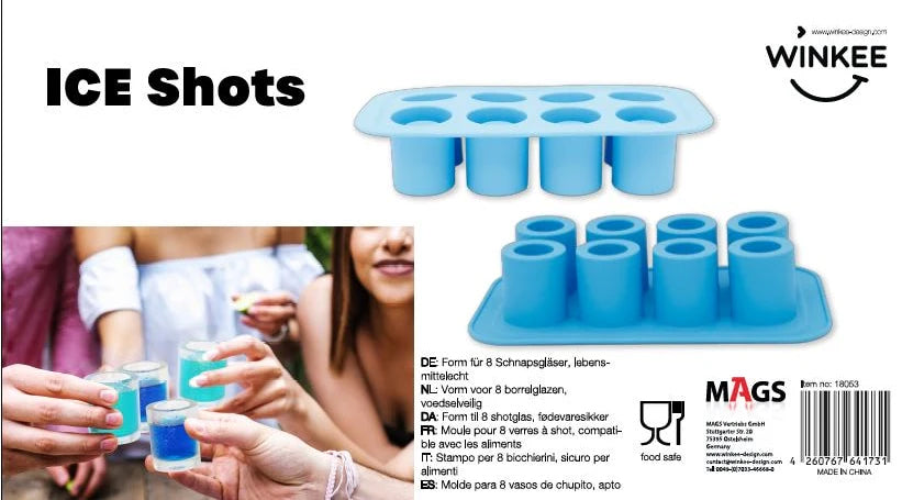 Silikonski kalup za led Winkee, kozarci