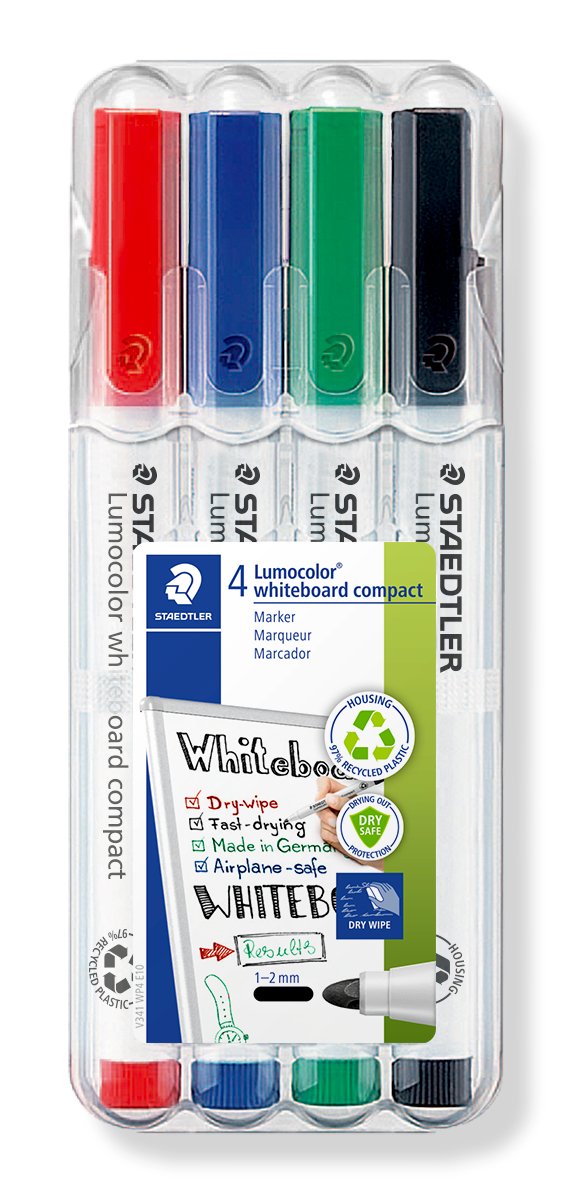 Marker Staedtler 341 WP4 Lumocolor Compact, piši-briši, 4/1
