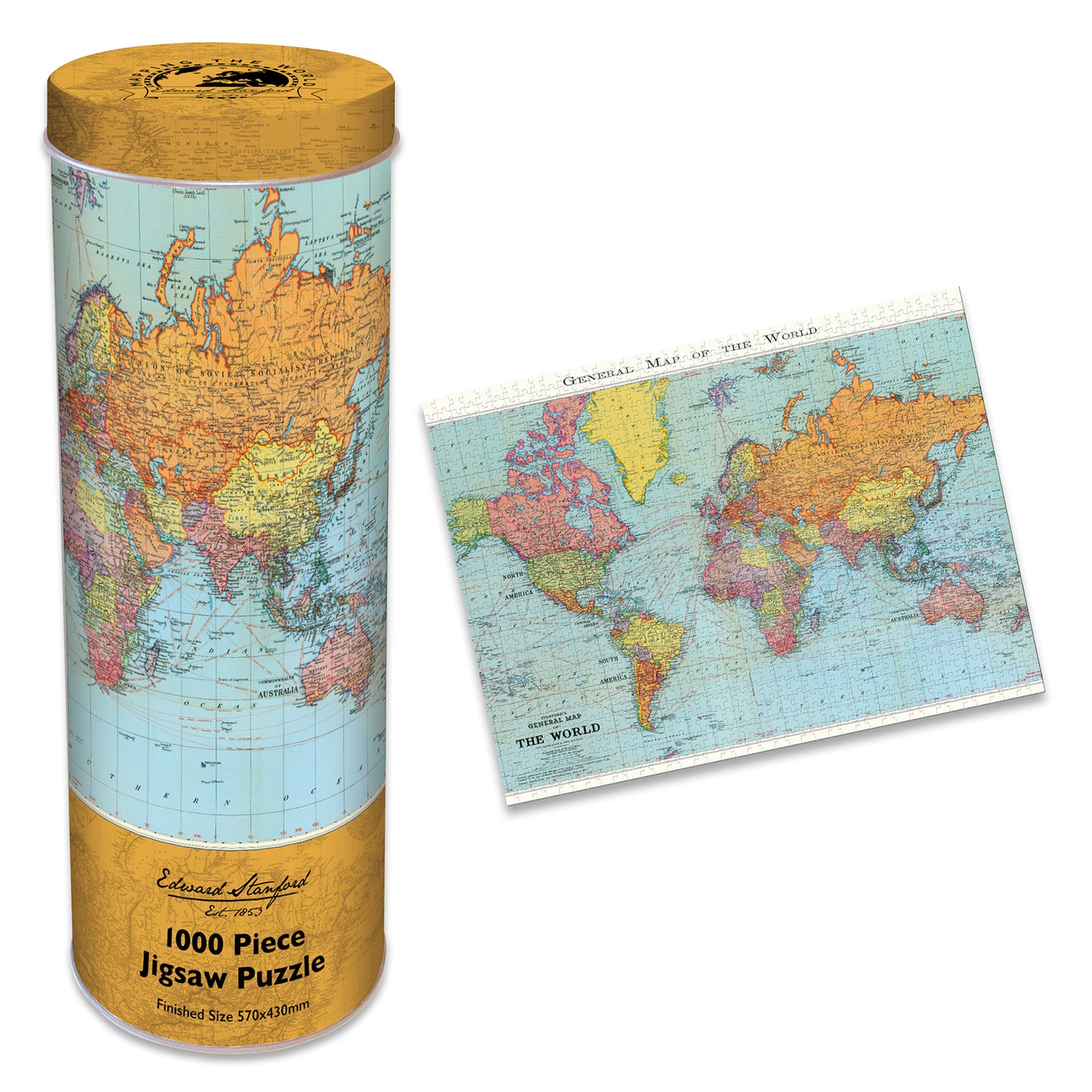 PUZZLE 1000 RFS13282 SVET V TULCU WINTAGE MAP FRED