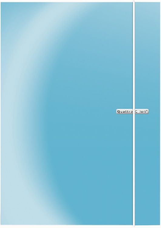 Mapa PP A4 z elastiko, Quattro Colori, AZURNA