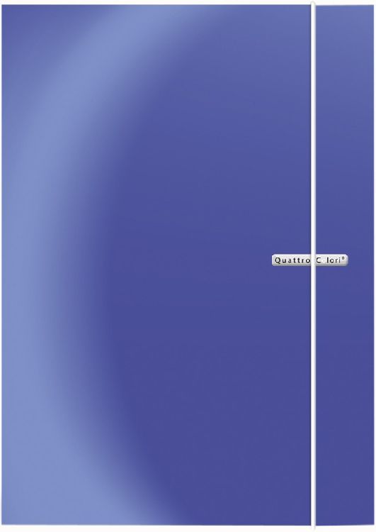 Mapa PP A4 z elastiko, Quattro Colori, KOBALTNA