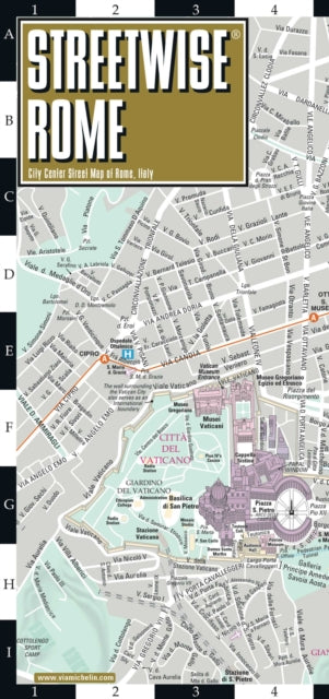 Streetwise Rome Map - Laminated City Center Street Map of Rome, Italy