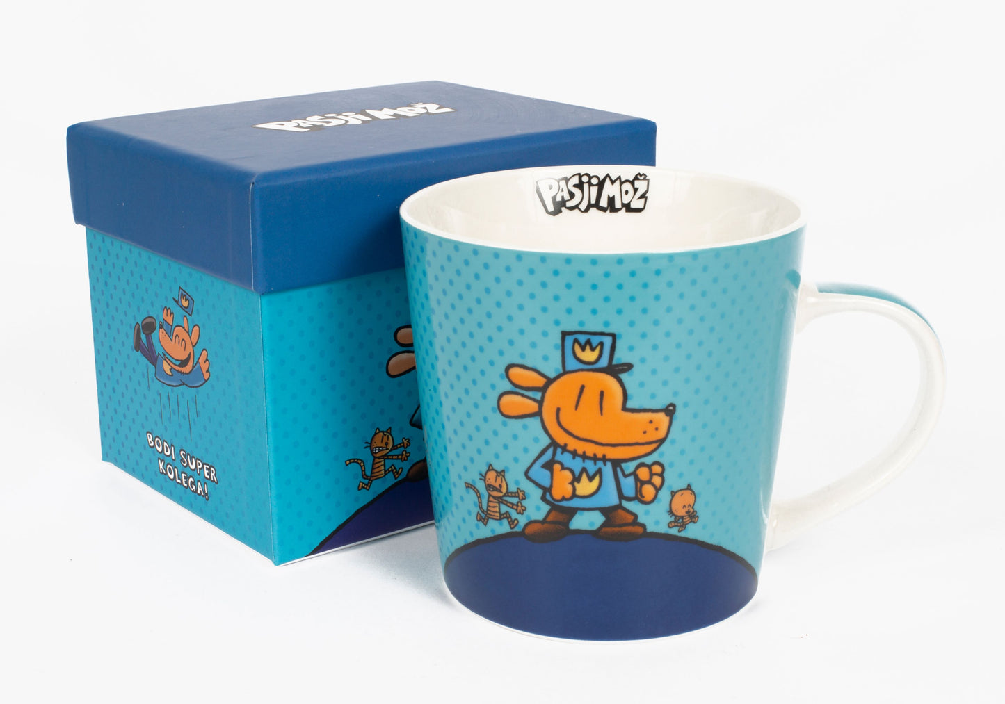 Skodelica Pasji mož, svetlo-modra