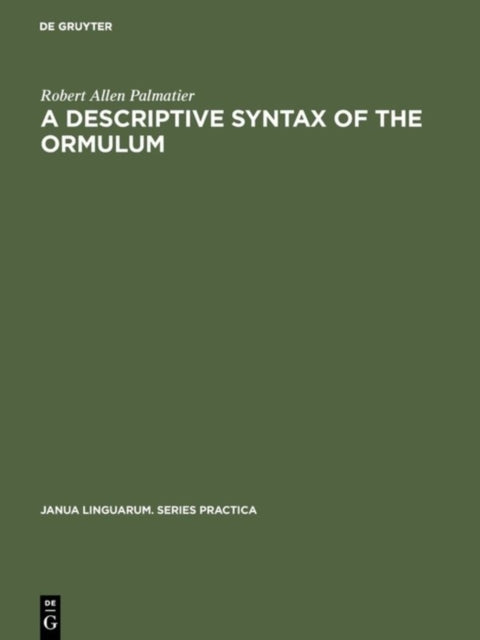 descriptive syntax of the Ormulum