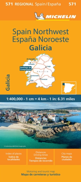 Galicia - Michelin Regional Map 571