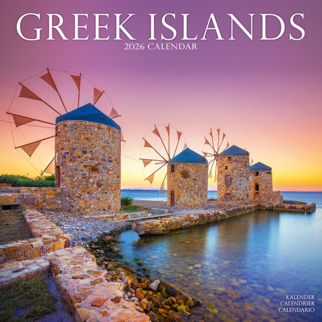 Greek Islands Calendar 2026 Square Travel Wall Calendar - 16 Month