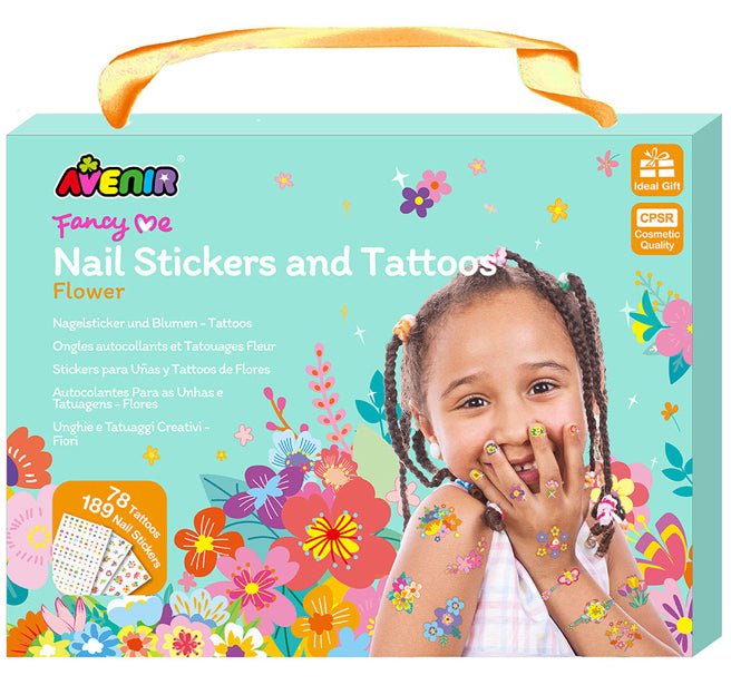 Nalepke za nohte Avenir, rože