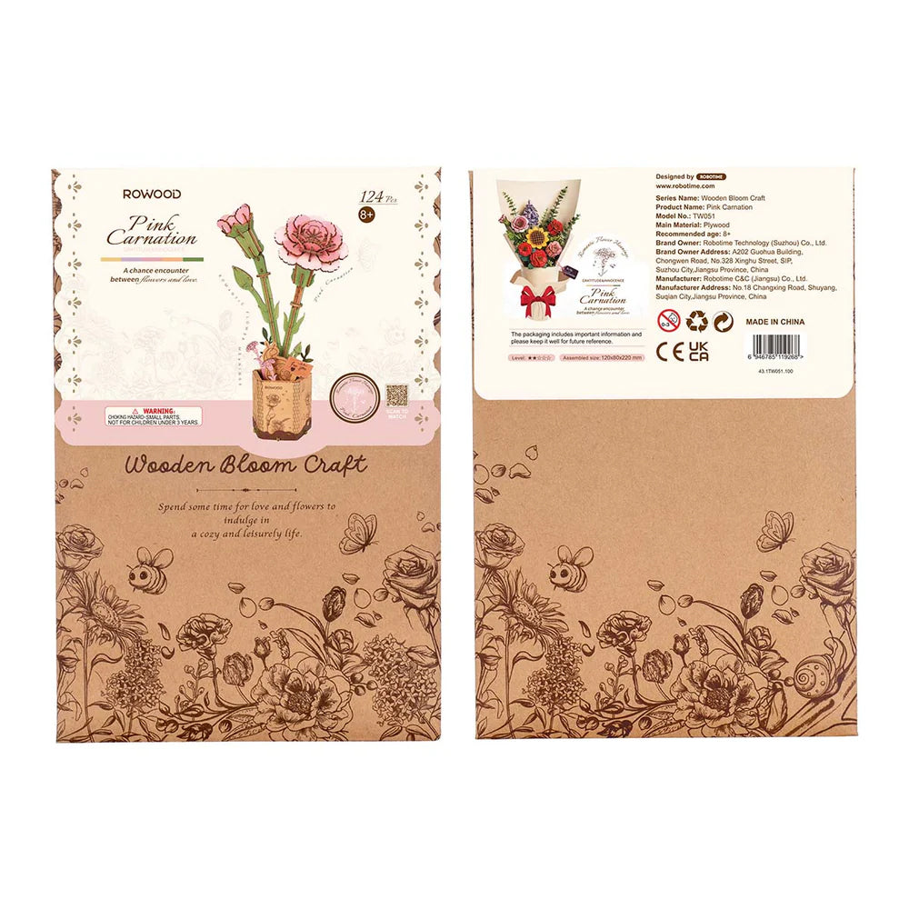 3D sestavljanka Pink Carnation