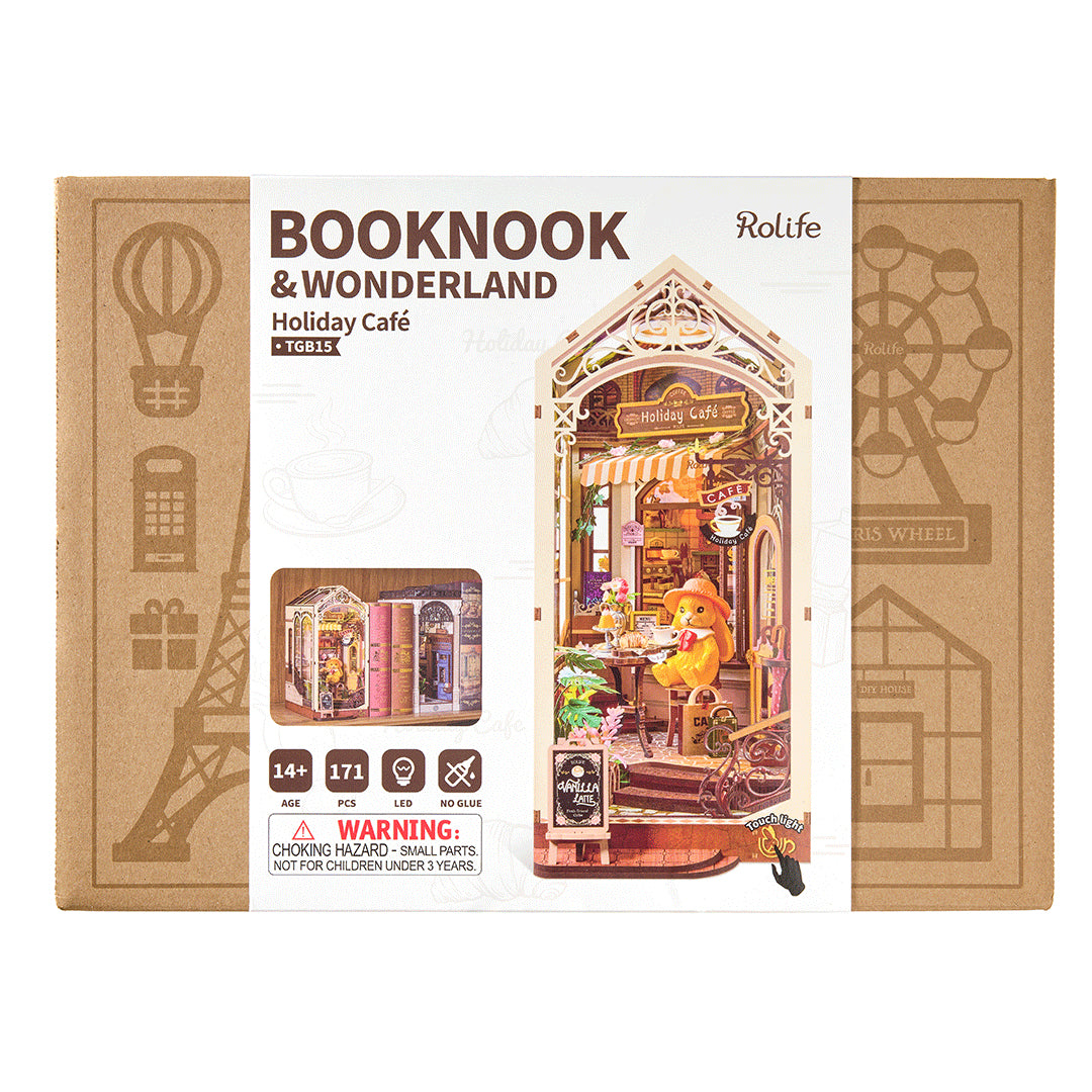 3D sestavljanka in držalo za knjige Book Nook, Holiday Cafe