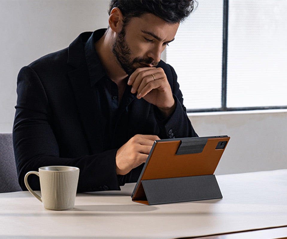 Magnetni preklopni ovitek za e-bralnik BOOX Tab Ultra C Pro, rjavo črn