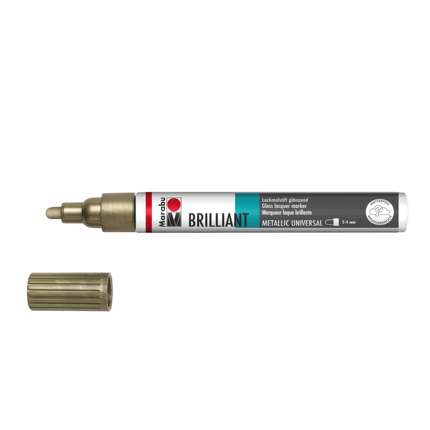 Marker Marabu Brilliant painter, zlata 084, 2-4 mm