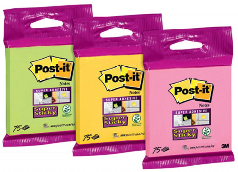 BLOK SAM.3M POST-IT 6820S 76X76/75 MIX SUP.STICKY