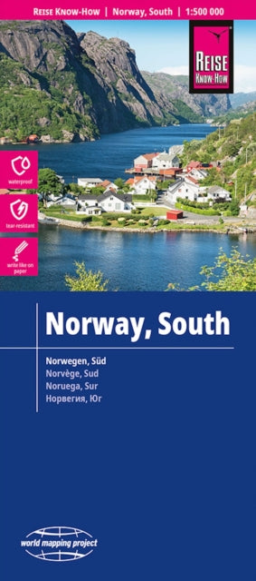 Norway South Map 1:500,000 scale