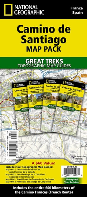 Camino de Santiago Map Map Pack Bundle