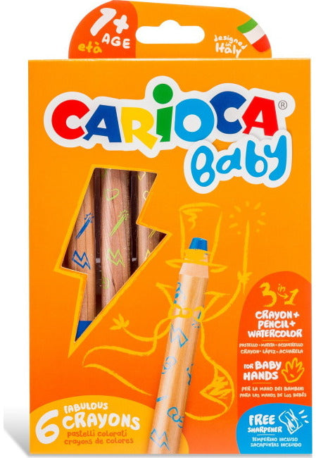 Barvice Carioca 42817 Baby 1+ Jumbo 3 v 1 6/1