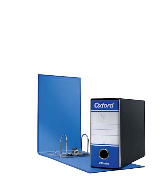 Registrator v škatli A5 Esselte Oxford 80mm, moder