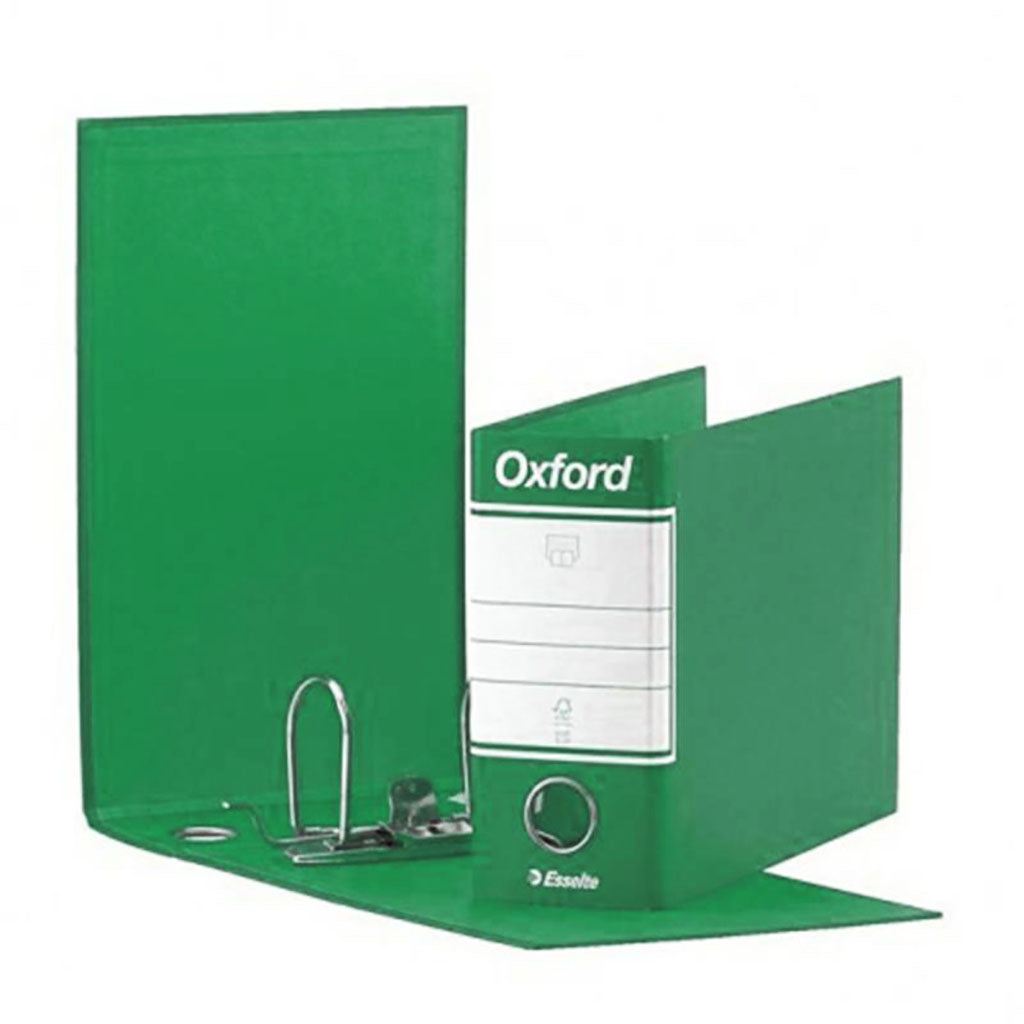 Registrator v škatli A5 Esselte Oxford 80mm, zelen