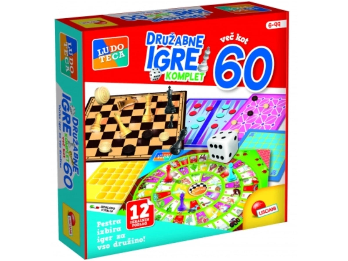Družabna igra, Lisciani zbirka 60 iger