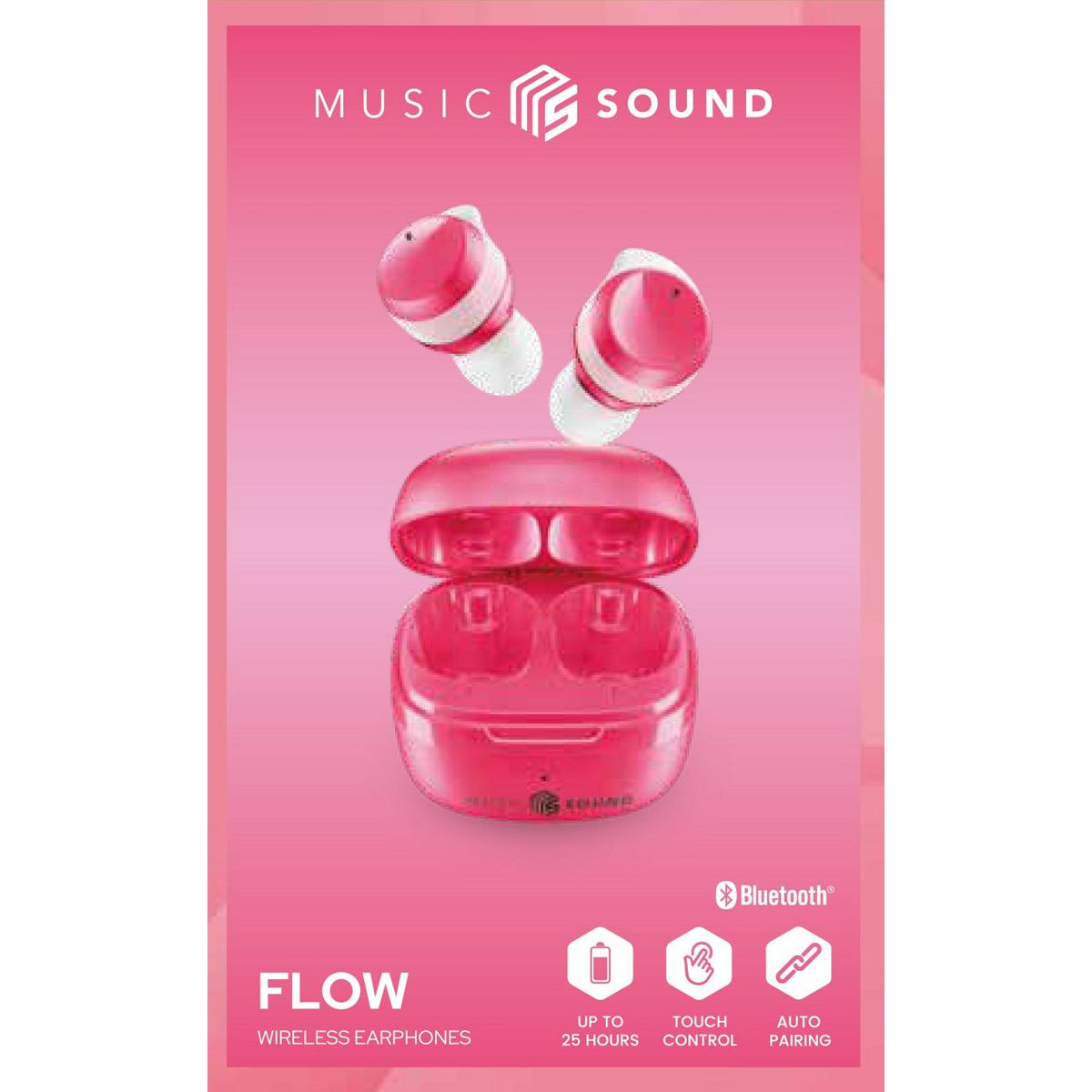 Slušalke Music Sound FLOW, roza