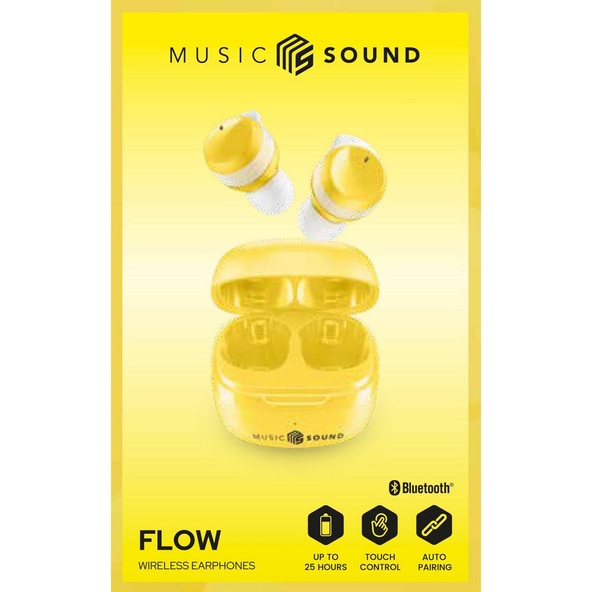 Slušalke Music Sound FLOW, rumene