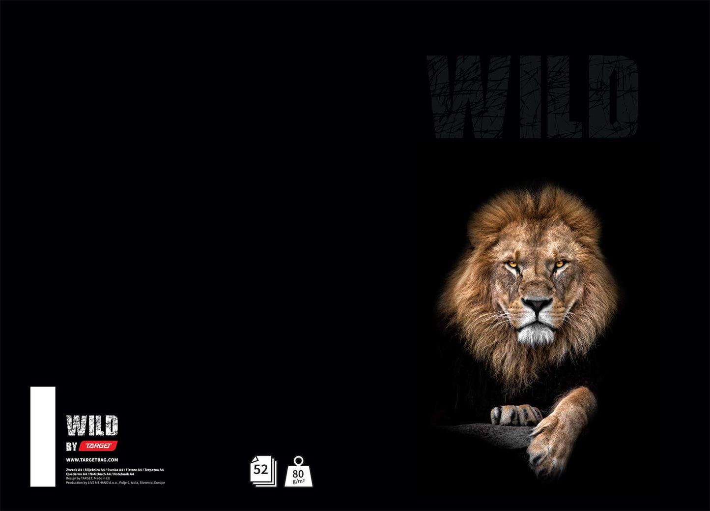 ZVEZEK A4 D 52L TARGET 26864 80G ANIMAL WILD (23)