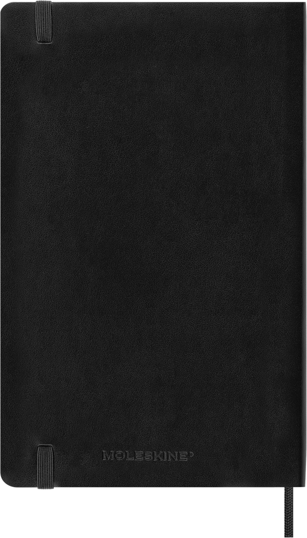 Planer Moleskine 2025/2026, 18-mesečni, large, dnevni, mehke platnice, črn