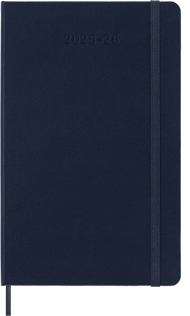 Planer Moleskine 2025/2026, 18-mesečni, large, tedenski, trde platnice, moder
