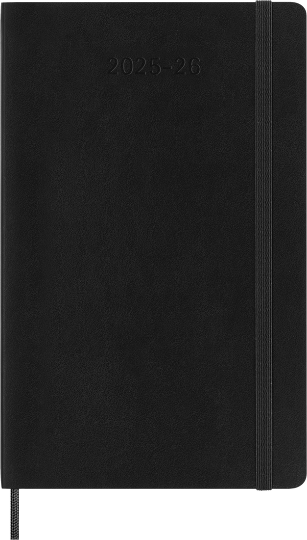 Planer Moleskine 2025/2026, 18-mesečni, large, tedenski, mehke platnice, črn