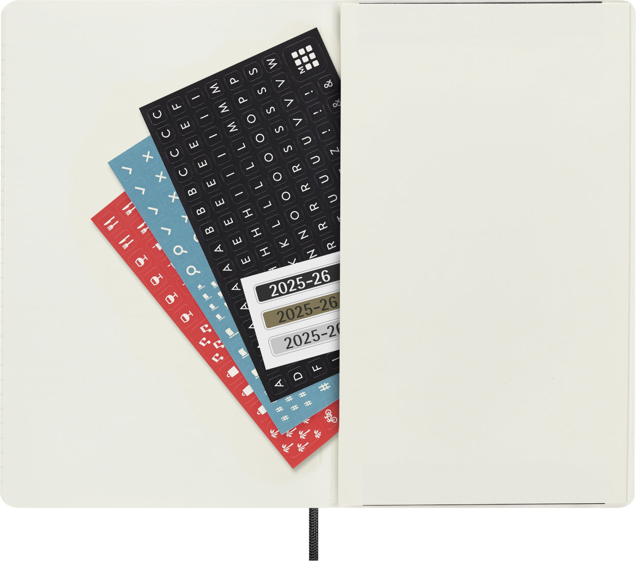 Planer Moleskine 2025/2026, 18-mesečni, large, tedenski, mehke platnice, črn