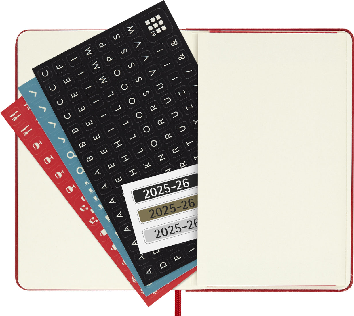 Planer Moleskine 2025/2026, 18-mesečni, pocket, tedenski, trde platnice, rdeč
