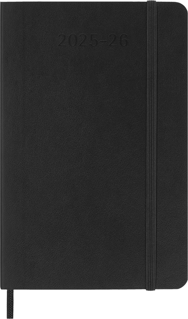 Planer Moleskine 2025/2026, 18-mesečni, pocket, tedenski, mehke platnice, črn