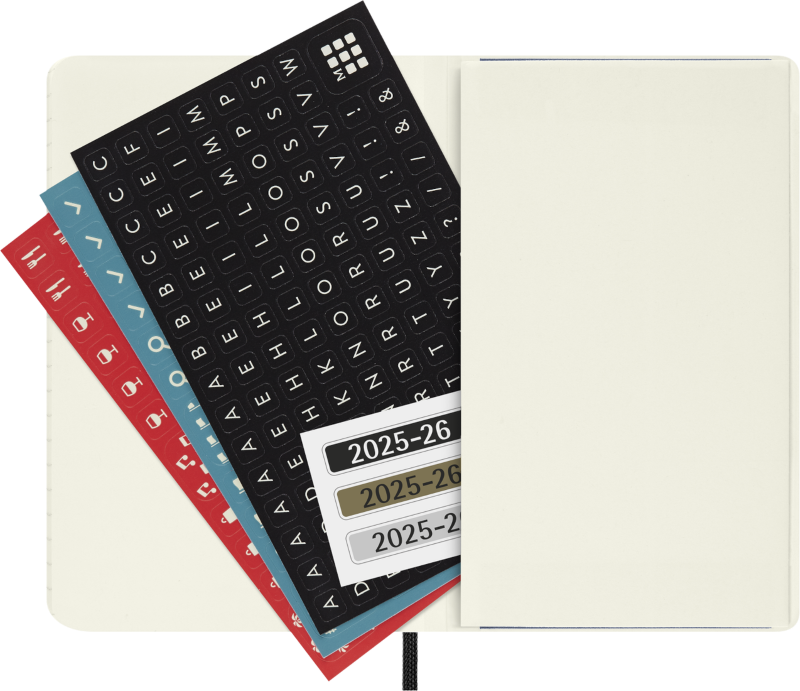 Planer Moleskine 2025/2026, 18-mesečni, pocket, tedenski, mehke platnice, črn