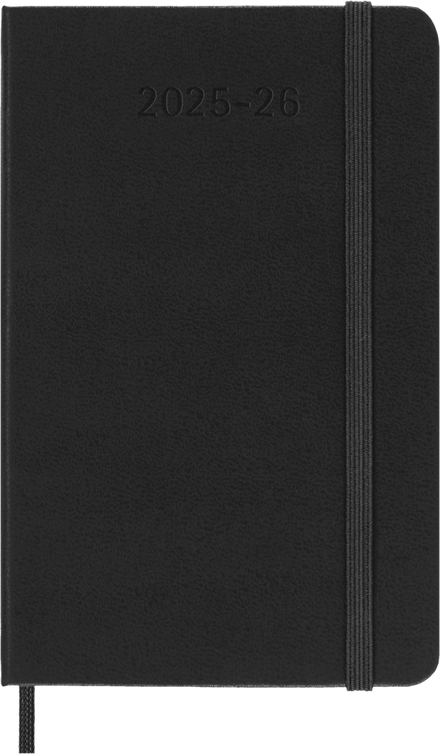 Planer Moleskine 2025/2026, 18-mesečni, pocket, tedenski, trde platnice, črn