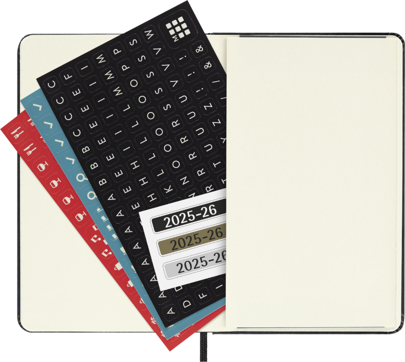 Planer Moleskine 2025/2026, 18-mesečni, pocket, tedenski, trde platnice, črn