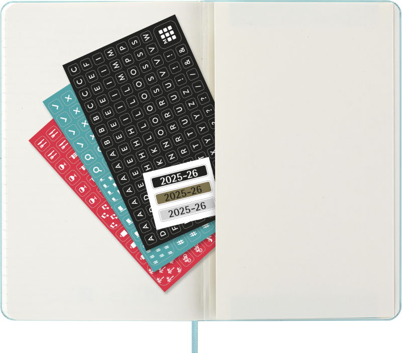 Planer Moleskine 2025/2026, 18-mesečni, large, tedenski, trde platnice, svetlo moder