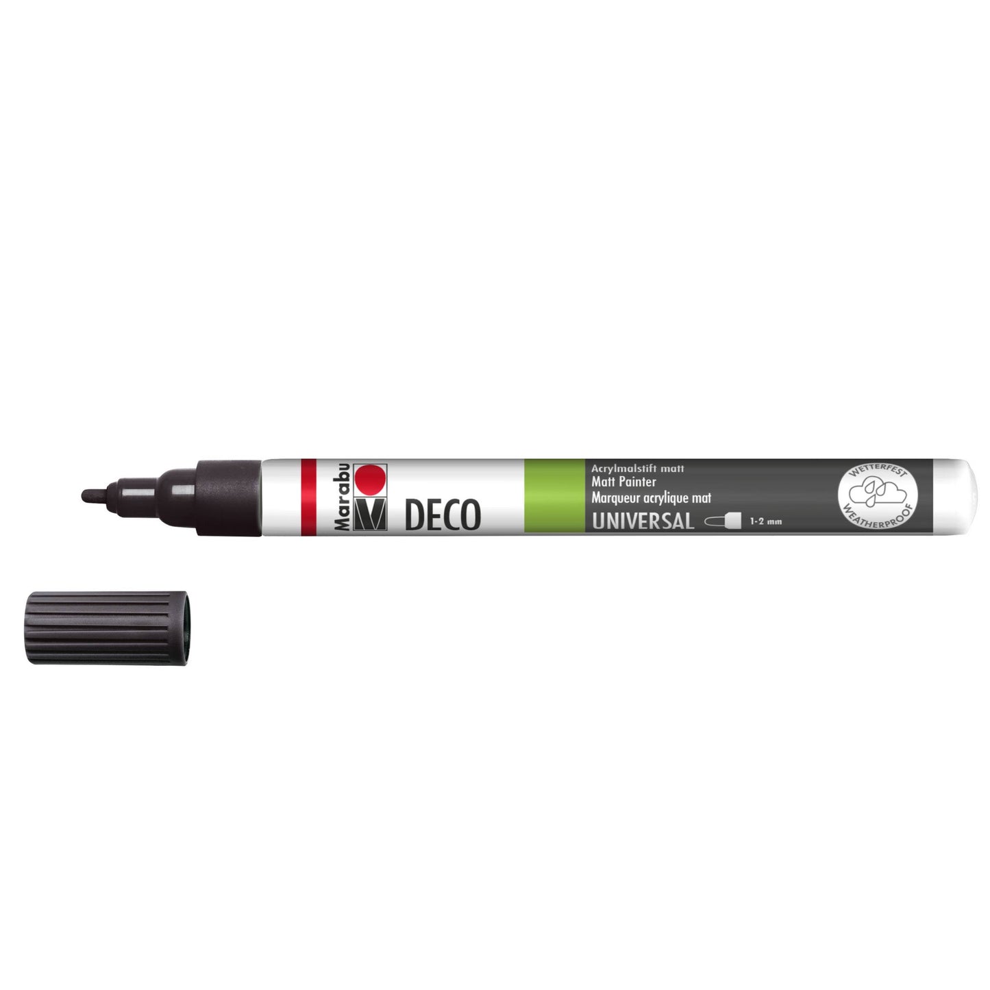 Marker Marabu Deco painter, črna 073, 1-2 mm
