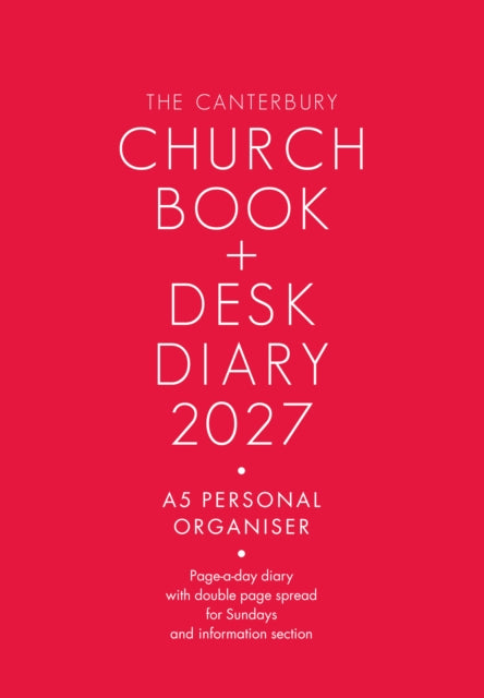 Canterbury Church Book and Desk Diary 2027 A5 Personal Organiser Edition