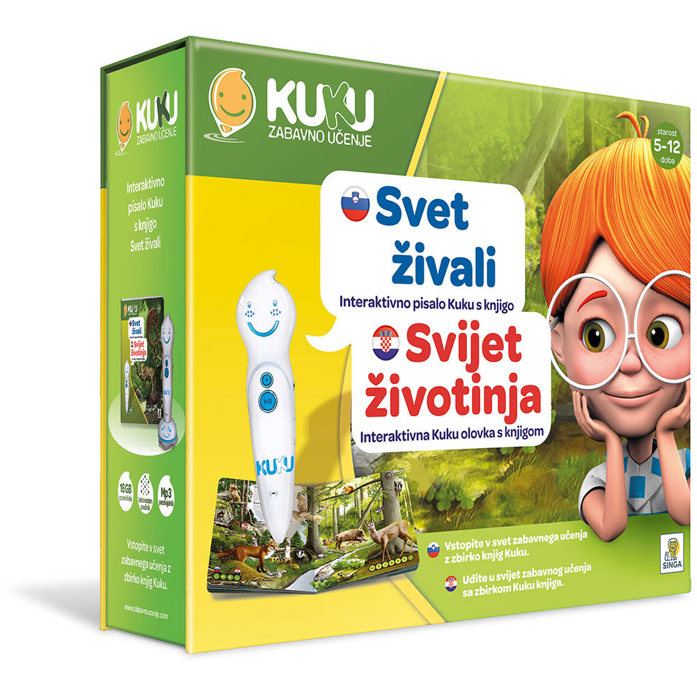 Interaktivno pisalo KUKU s knjigo: Svet živali