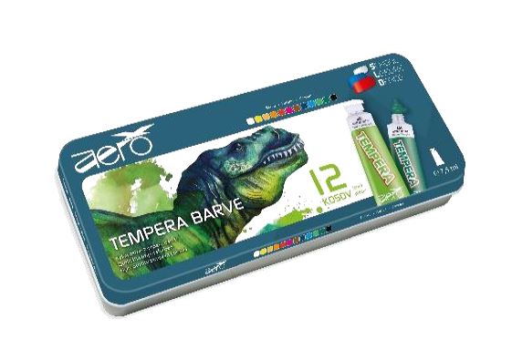 Tempera barve Aero, T-rex, 12 barv