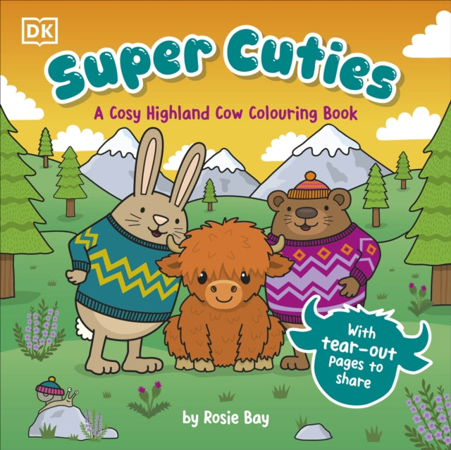 Super Cuties A Cosy Highland Cow Colouring Book